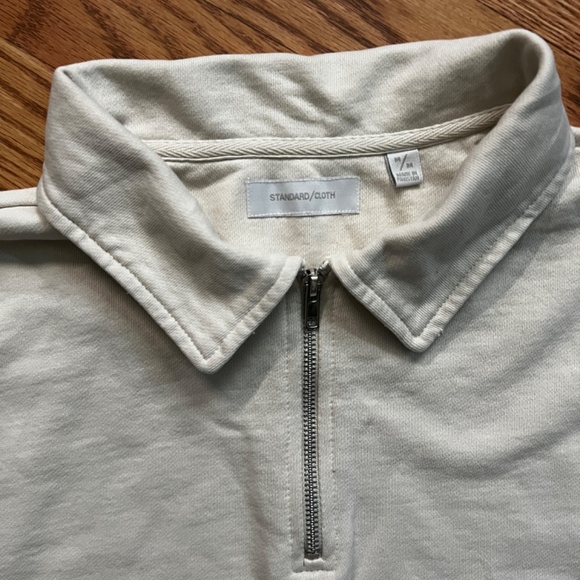 Standard Cloth Slouchy Oversized Collared Quarter-Zip Sweatshirt - Picture 4 of 10